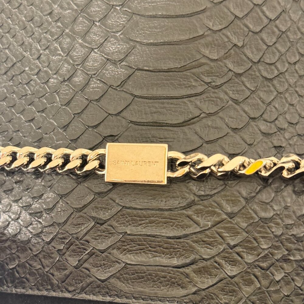 YSL Black Snake Skin Crossbody - Picture 6 of 6
